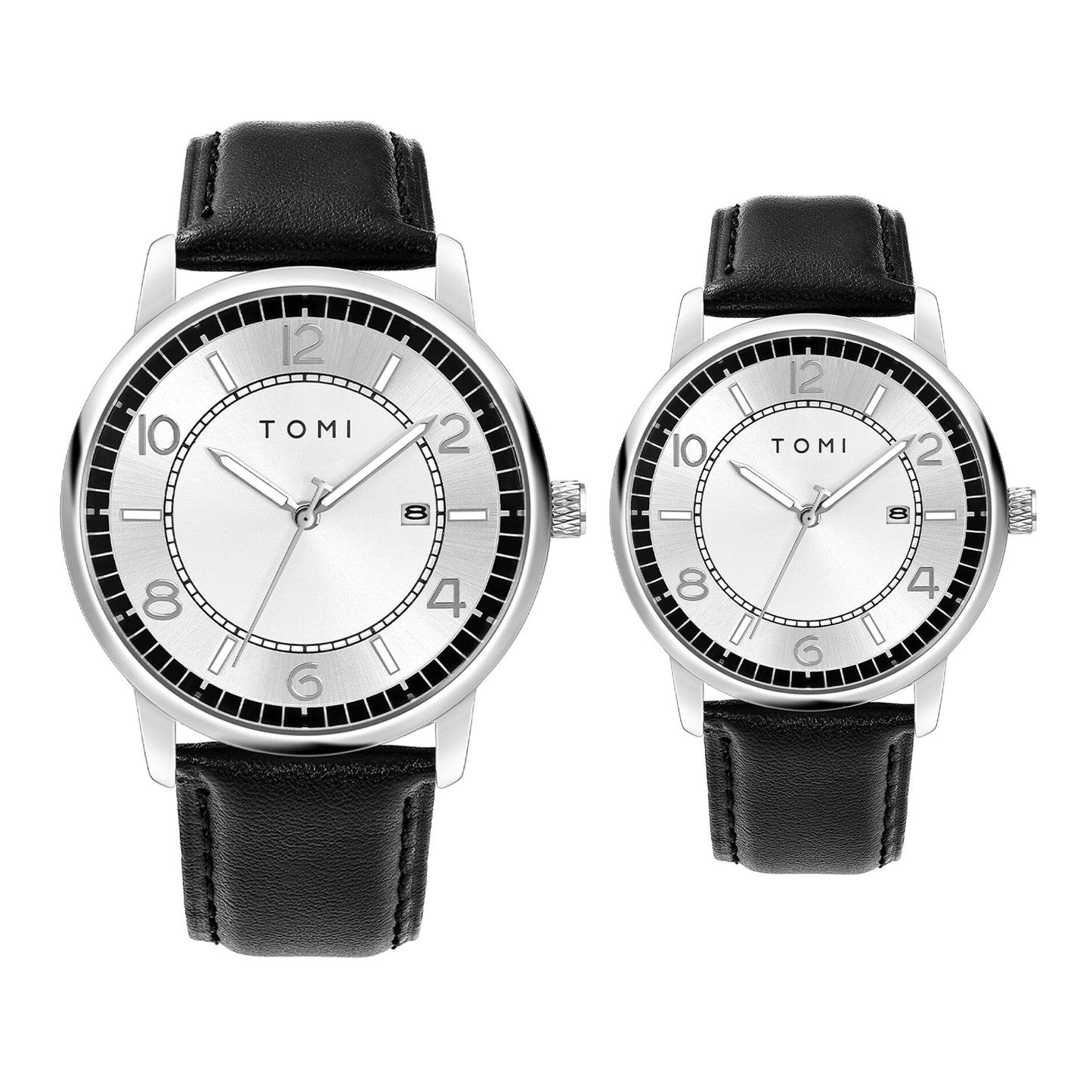 TOMI T-025 Couple Watch Date Quartz