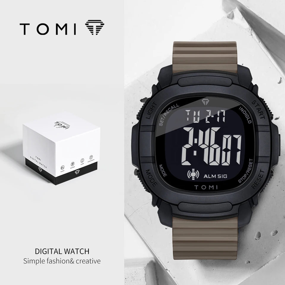 TOMI T-208 New Gift Box Packaging Men's Simple Casual Sports Electronic Watch