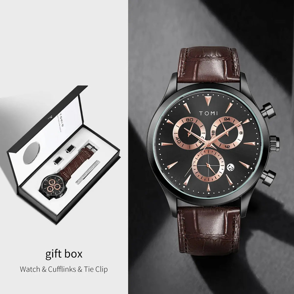 TOMI T-602 Chronograph Premium Luxury Business Men's Watch