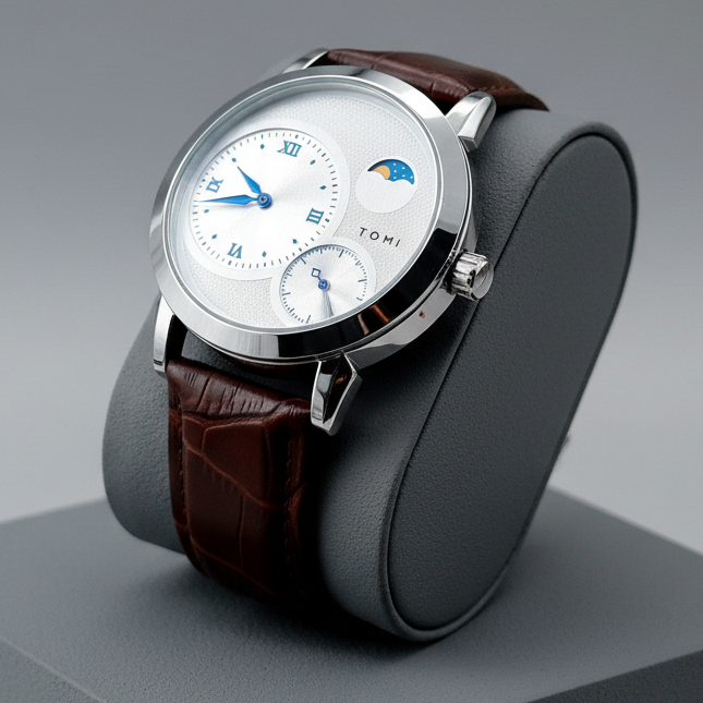 TOMI T-236 Side Second Moon Graph Watch – Tomiwatches.pk