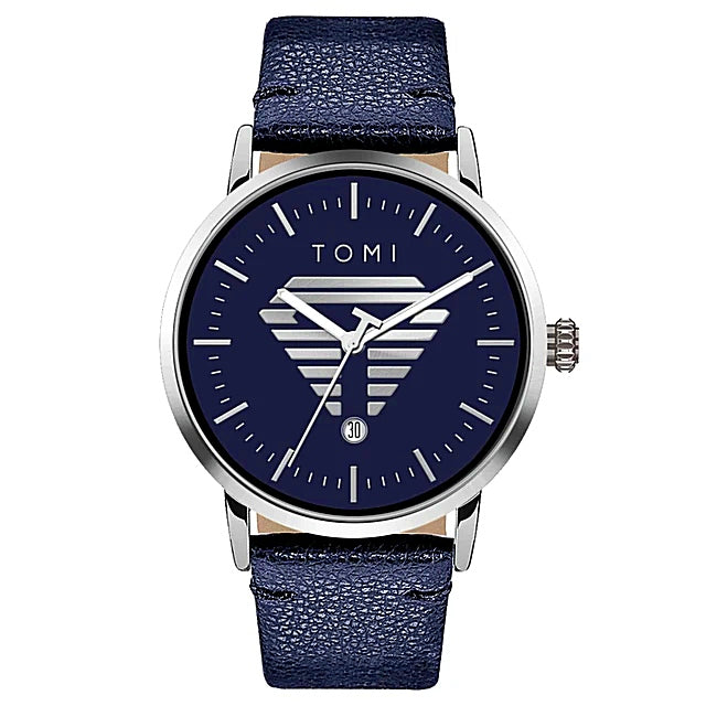 TOMI T-042 Watch For Men's Date Quartz Leather Strap