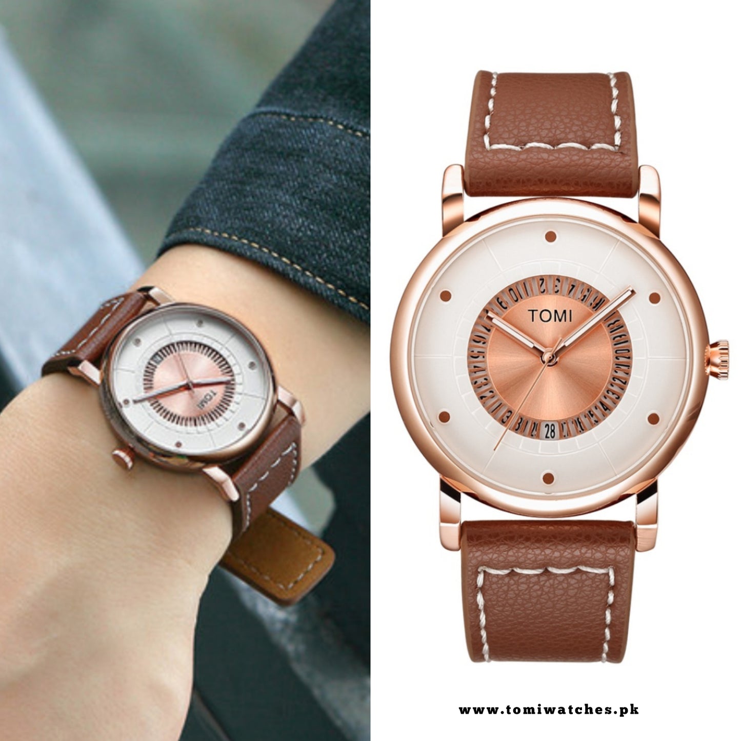 TOMI T-033 Men's Wrist Watch Date Quartz