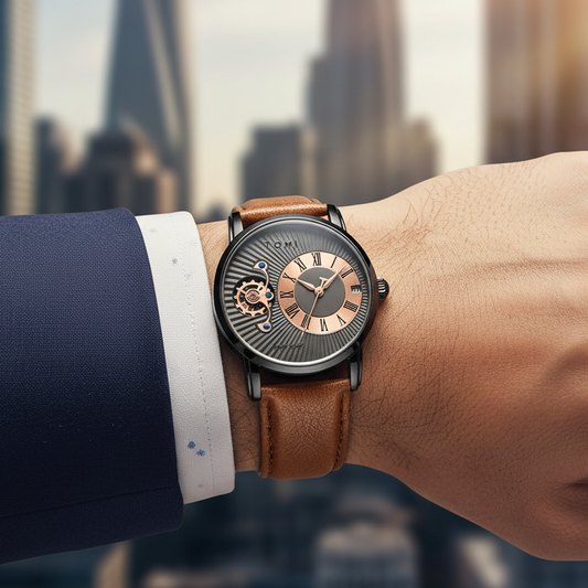 TOMI T-104 Face Gear Dual Strap Luxury Watch