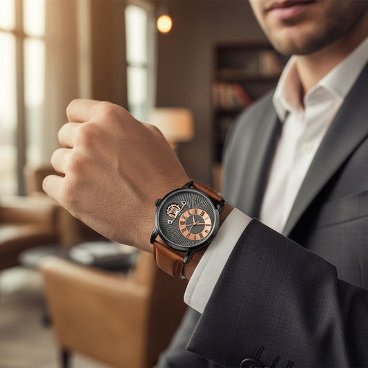 TOMI T-104 Face Gear Dual Strap Luxury Watch