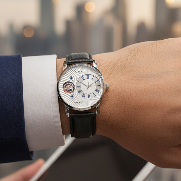TOMI T-104 Face Gear Dual Strap Watch