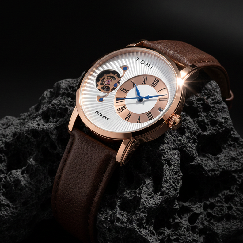 TOMI T-104 Face Gear Dual Strap Watch