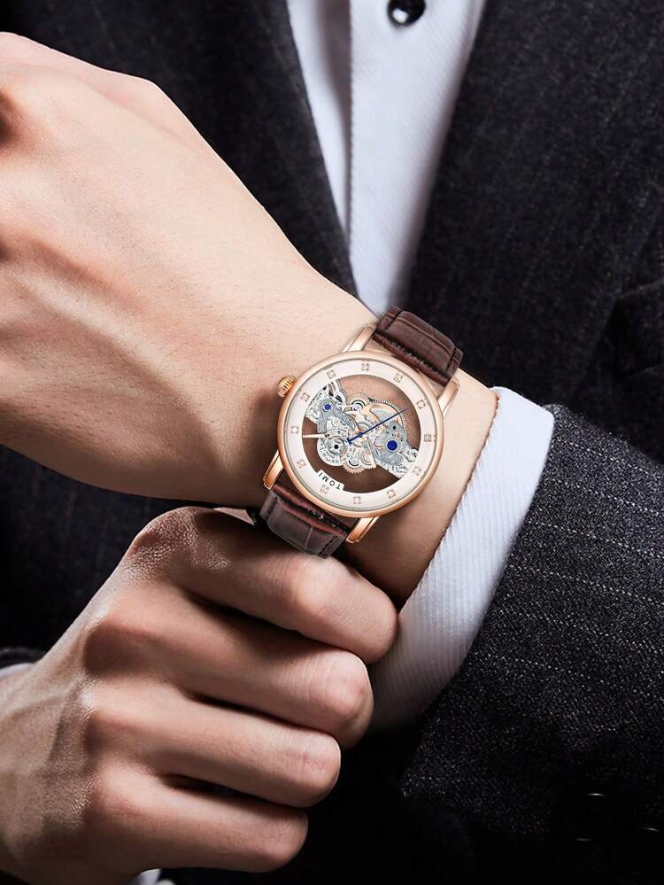 TOMI T-102 Face Gear Dual Strap Luxury Watch