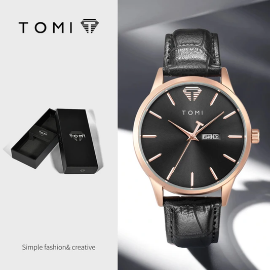 TOMI T-045 Day Date Quartz Wrist Watch For Men