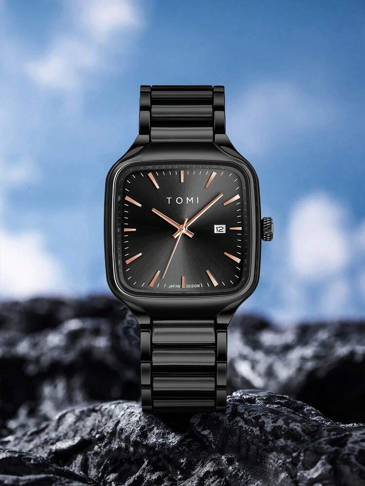 New TOMI T-314 High Quality Chain Watch – Date Quartz | Premium Gift Box Set