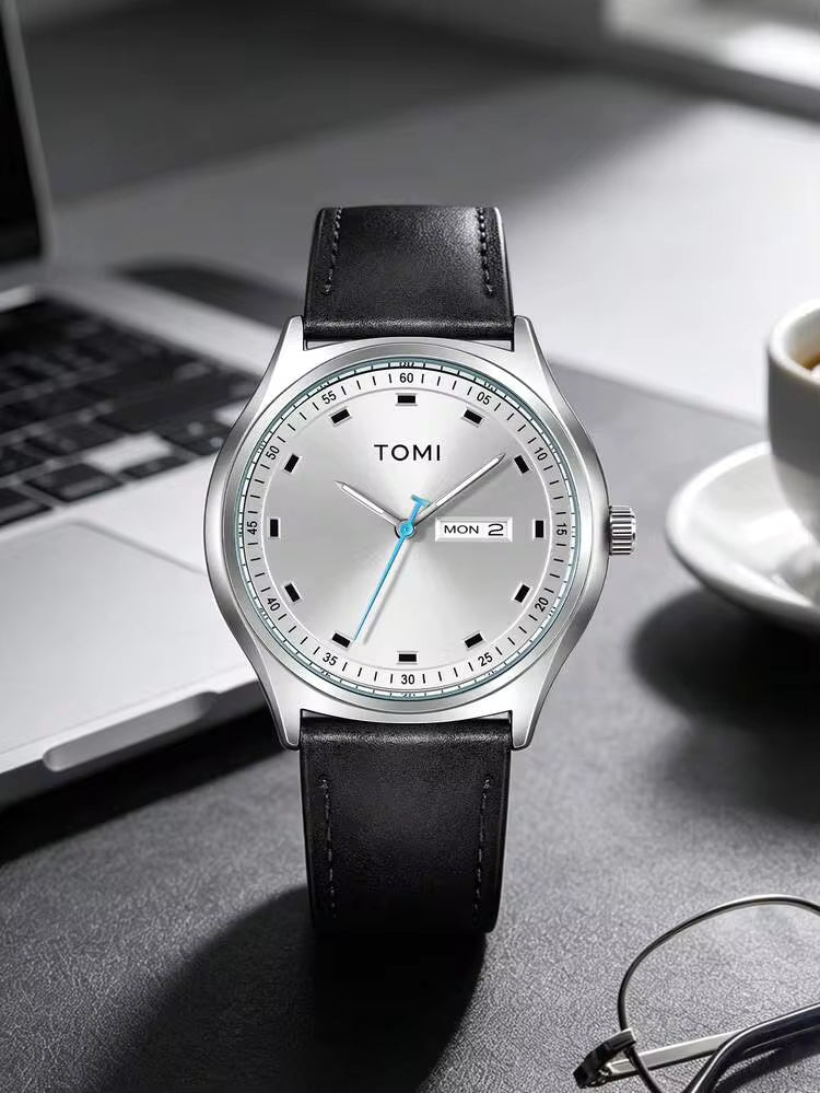TOMI T-030 Men's Luxury Quartz Watch - Day & Date Display