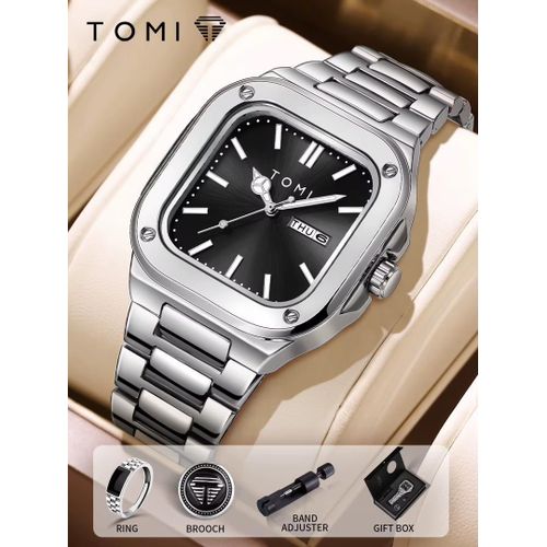 TOMI T-306 Chain Watch – Square Dial Business Style