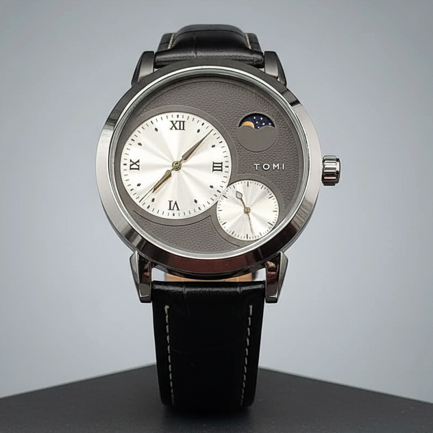 TOMI T-236 Side Second Moon Graph Watch