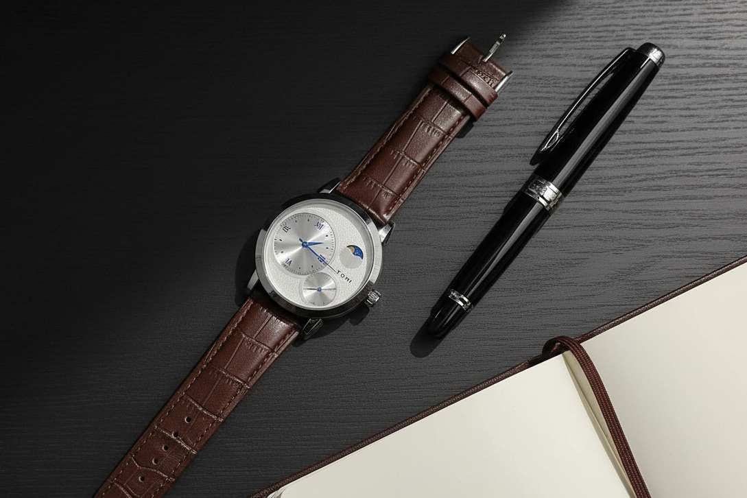TOMI T-236 Side Second Moon Graph Watch