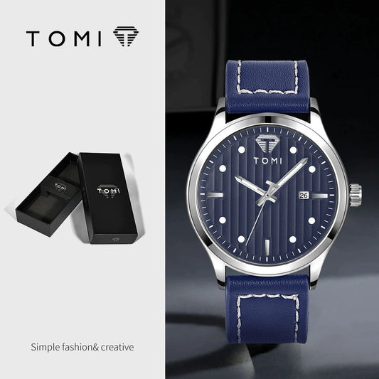 TOMI T-092 Luxury Business Watch – Date Quartz | Premium Box Packing
