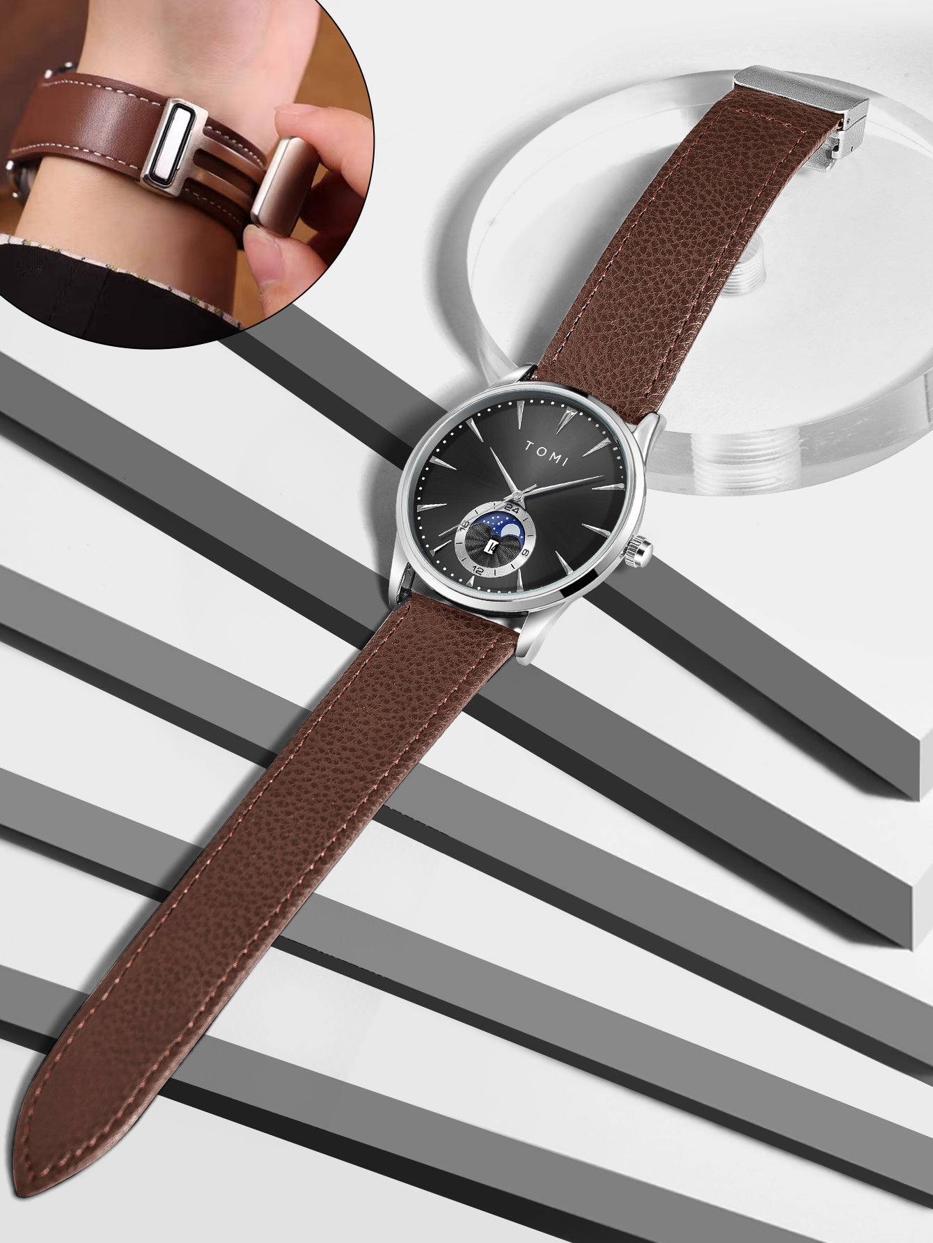 TOMI T-024 Magnet Lock Business Luxury Watch