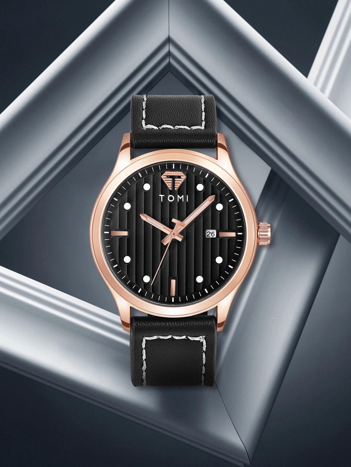 TOMI T-092 Luxury Business Watch – Date Quartz | Premium Box Packing