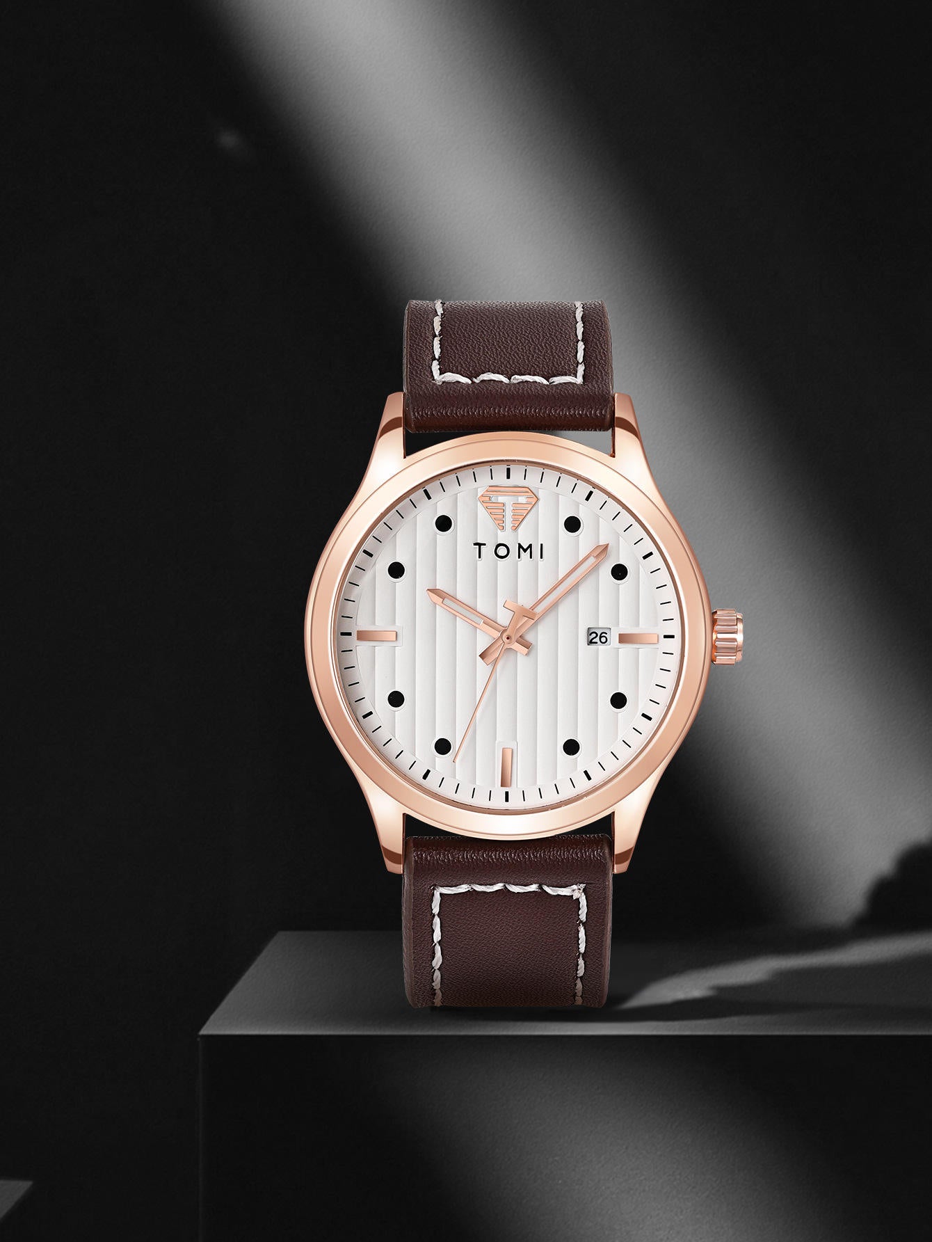 TOMI T-092 Luxury Business Watch – Date Quartz | Premium Box Packing