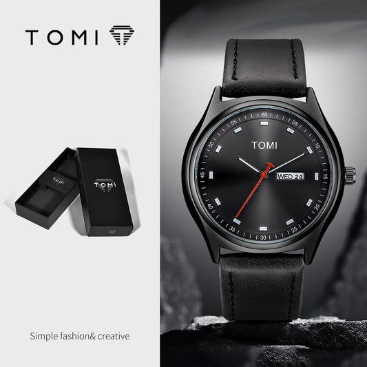 TOMI T-030 Men's Luxury Quartz Watch - Day & Date Display