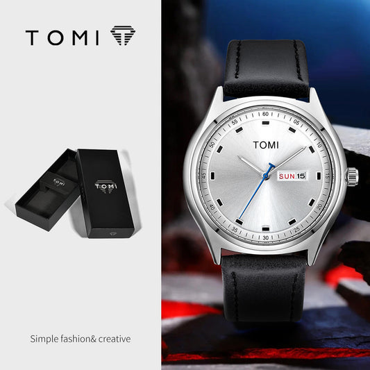 TOMI T-030 Men's Luxury Quartz Watch - Day & Date Display
