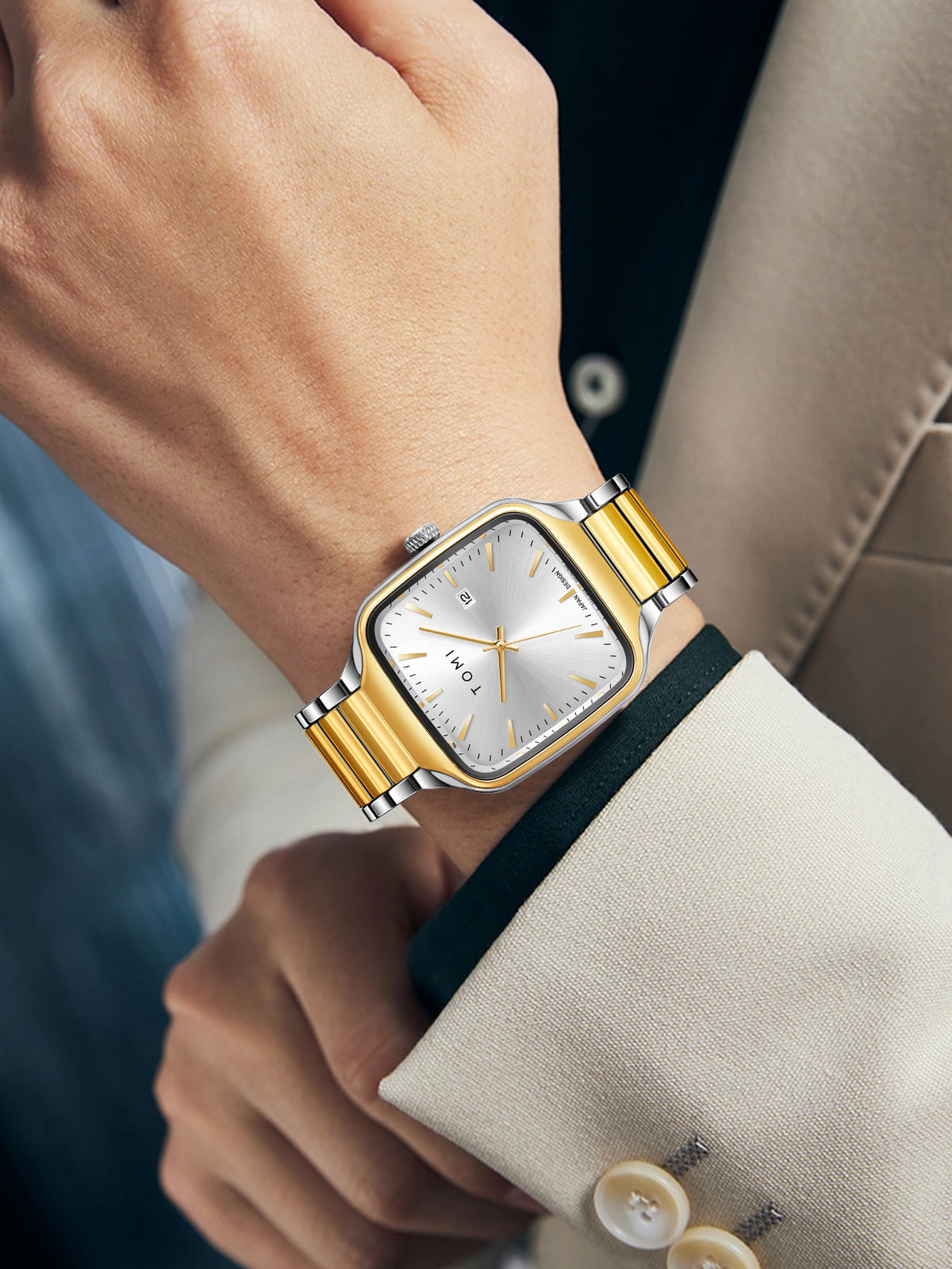 New TOMI T-314 High Quality Chain Watch – Date Quartz | Premium Gift Box Set