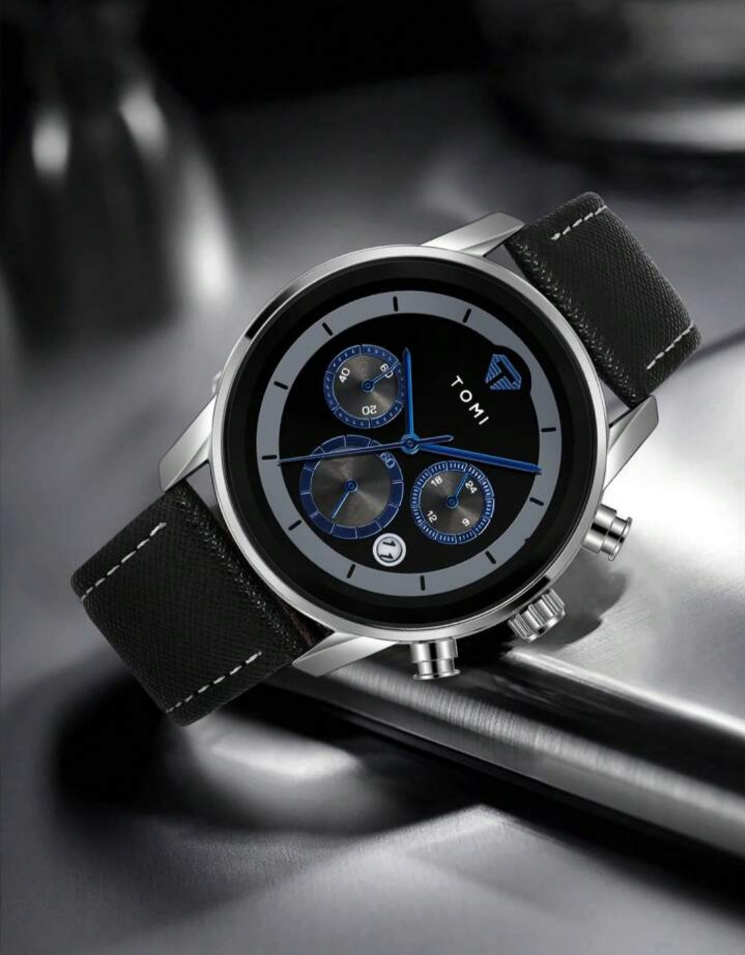 TOMI T-603 S6 Series Luxury Business Chronograph Watch Cufflinks Tie Pin