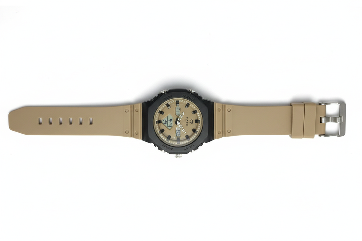 TOMI T-217 Dual Time Sports Watch Comfortable Straps Water Resistant