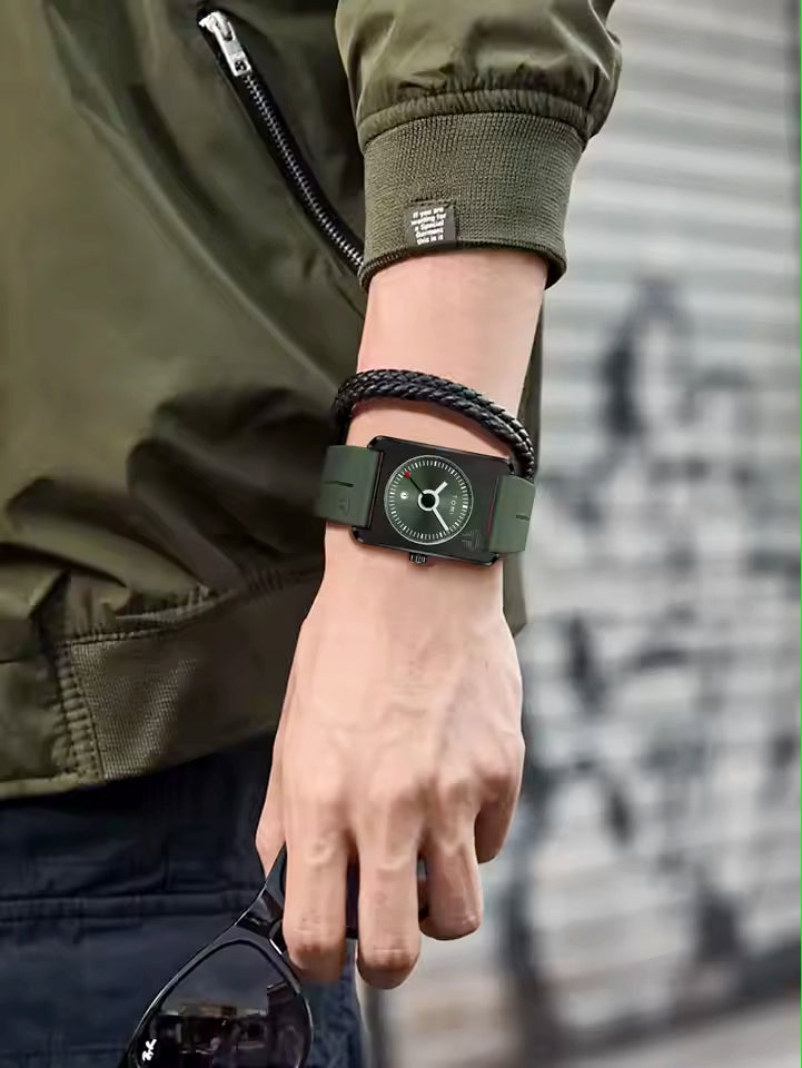 TOMI T-022 Magnet Lock Silicone Straps Tomi Tank Watch