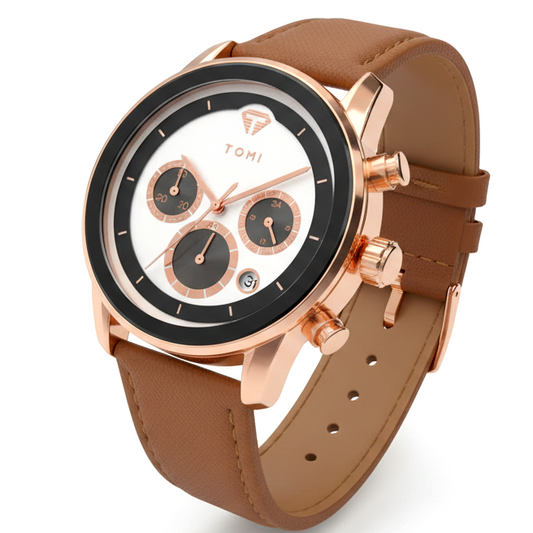 TOMI T-603 S6 Series Luxury Business Chronograph Watch Cufflinks Tie Pin