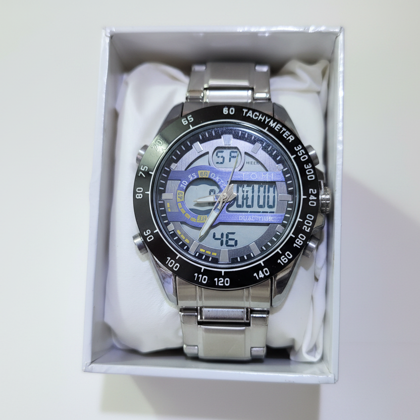 TOMI T-2106 High Quality Chain Watch Sport Edition Dual Time