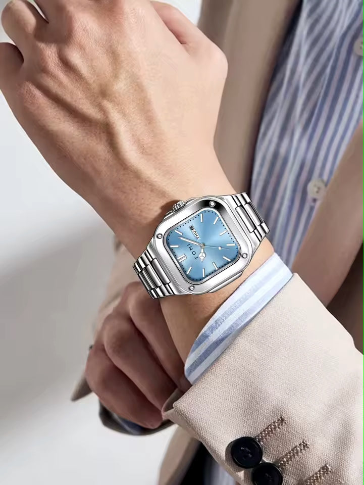 TOMI T-306 Chain Watch – Square Dial Business Style