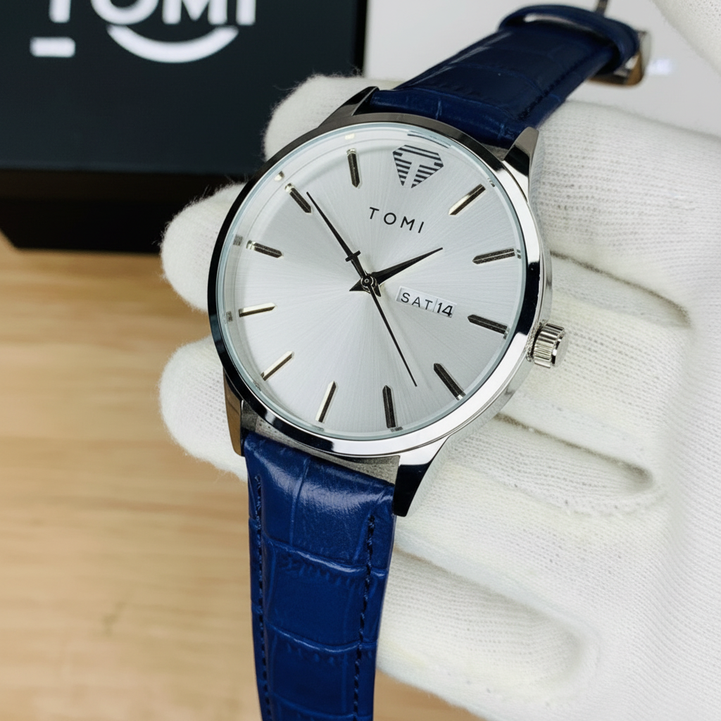 TOMI T-045 Men’s Business Luxury Watch – Day/Date Display – Quartz Movement
