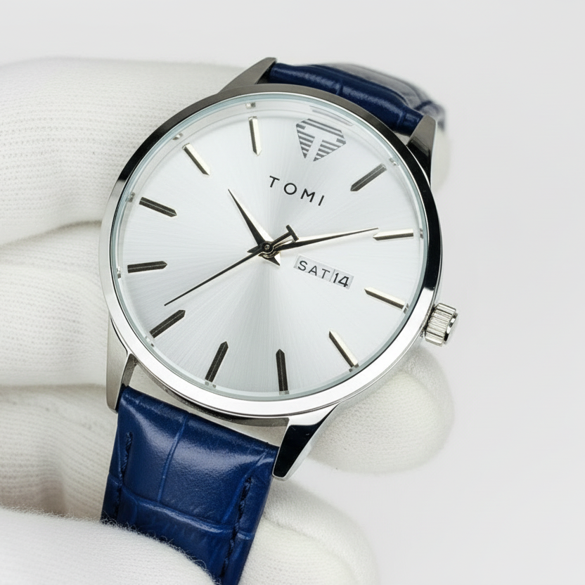TOMI T-045 Men’s Business Luxury Watch – Day/Date Display – Quartz Movement