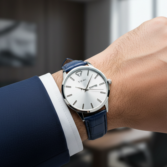 TOMI T-045 Men’s Business Luxury Watch – Day/Date Display – Quartz Movement