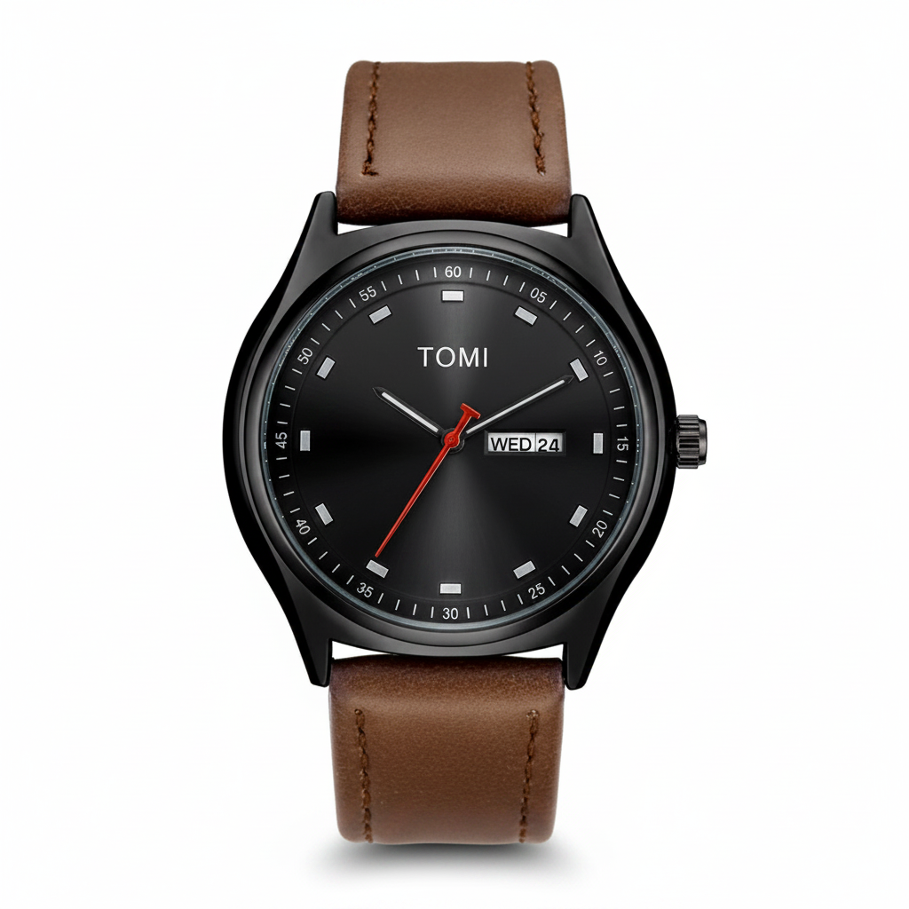 TOMI T-030 Men's Luxury Quartz Watch - Day & Date Display