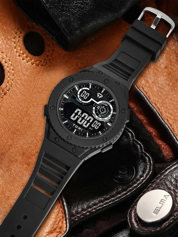 TOMI T-206 Men's LED Luminous Digital Watch Minimalist Design 30M Waterproof Men's Sports Watch Date Student Electronic Watch