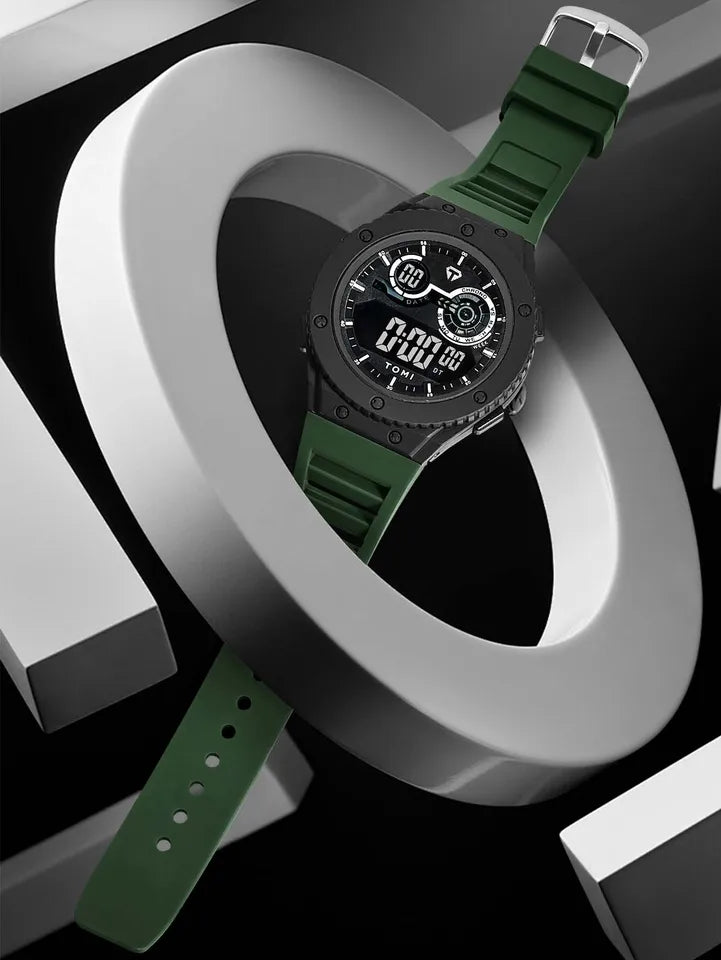 TOMI T-206 Men's LED Luminous Digital Watch Minimalist Design 30M Waterproof Men's Sports Watch Date Student Electronic Watch