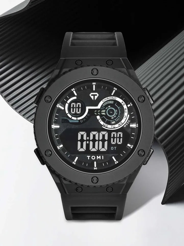 TOMI T-206 Men's LED Luminous Digital Watch Minimalist Design 30M Waterproof Men's Sports Watch Date Student Electronic Watch