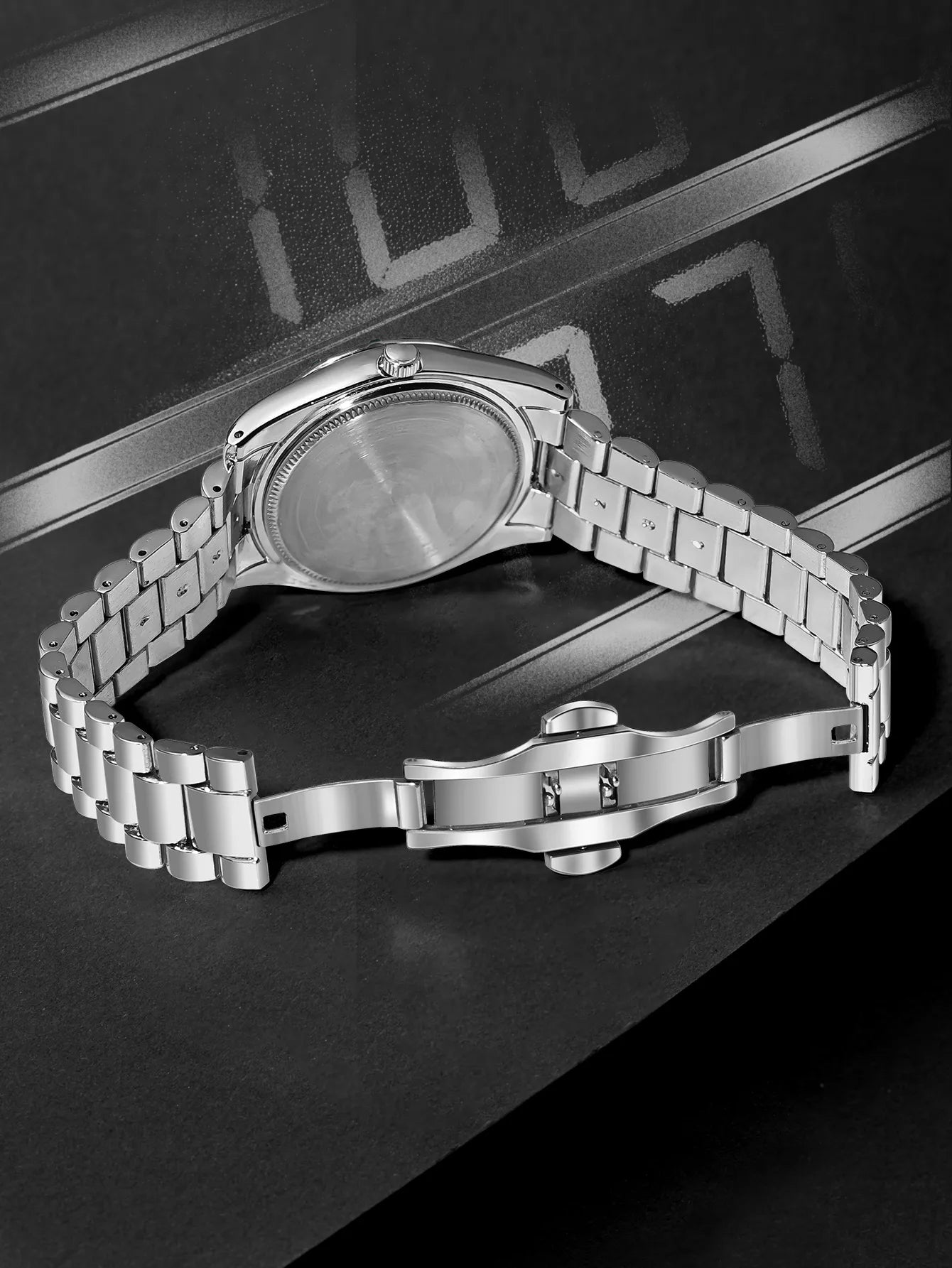 TOMI T-305 High Quality Chain Watch Set – Date Quartz | Ring & Brooch | Premium Gift Box