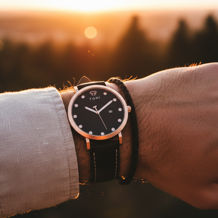 TOMI T-074 Luxury Watch Date Quartz