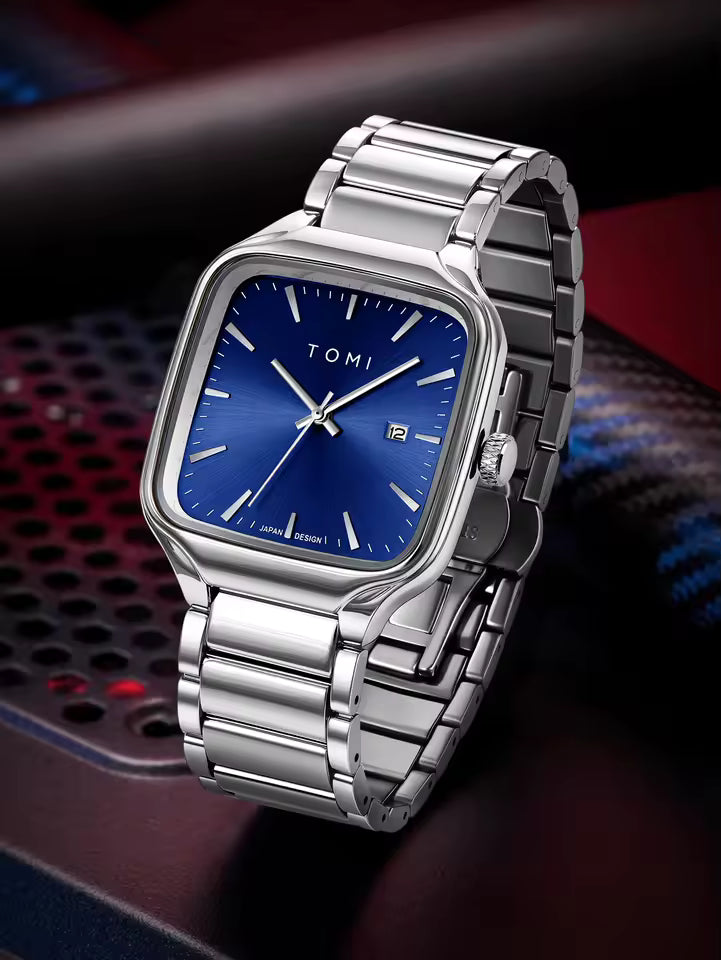 New TOMI T-314 High Quality Chain Watch – Date Quartz | Premium Gift Box Set