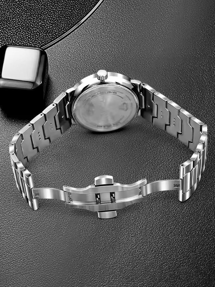 New TOMI T-303 High Quality Chain Watch – Day Date Quartz | Premium Gift Box Set