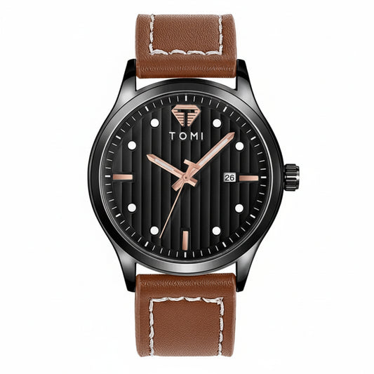 TOMI T-092 Luxury Business Watch – Date Quartz | Premium Box Packing