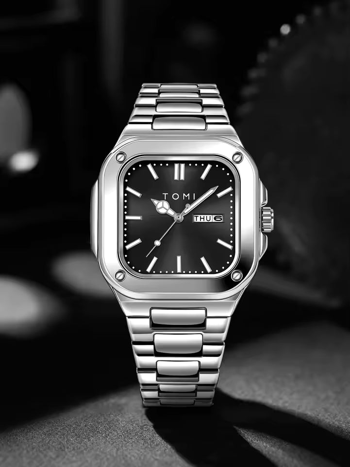 TOMI T-306 Chain Watch – Square Dial Business Style