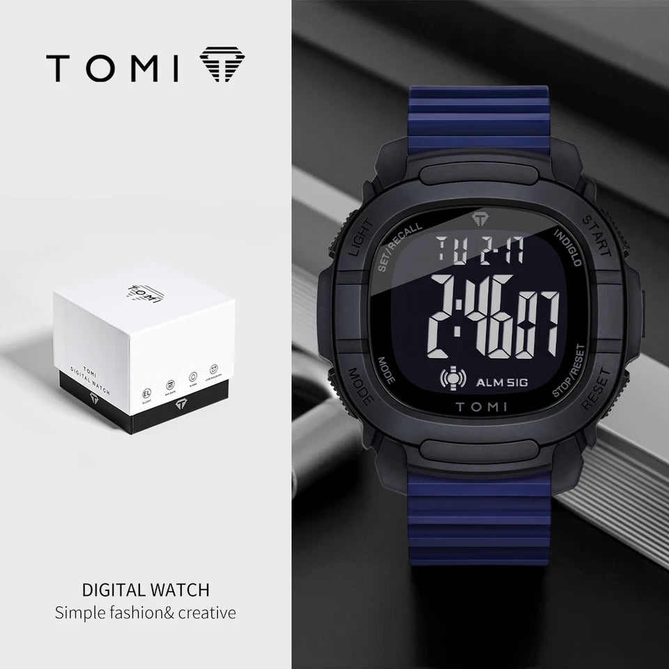 TOMI T-208 New Gift Box Packaging Men's Simple Casual Sports Electronic Watch
