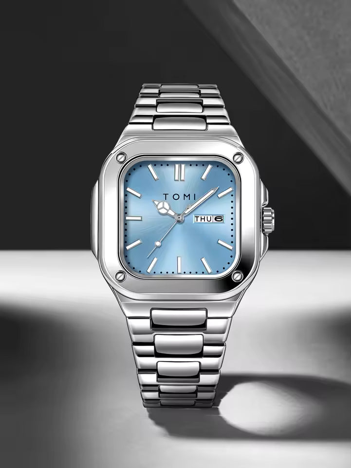 TOMI T-306 Chain Watch – Square Dial Business Style