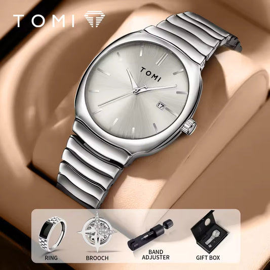 TOMI T-307 New Men's Luxury Business Watch Gift Box Set