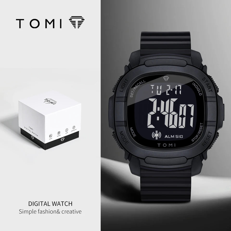 TOMI T-208 New Gift Box Packaging Men's Simple Casual Sports Electronic Watch