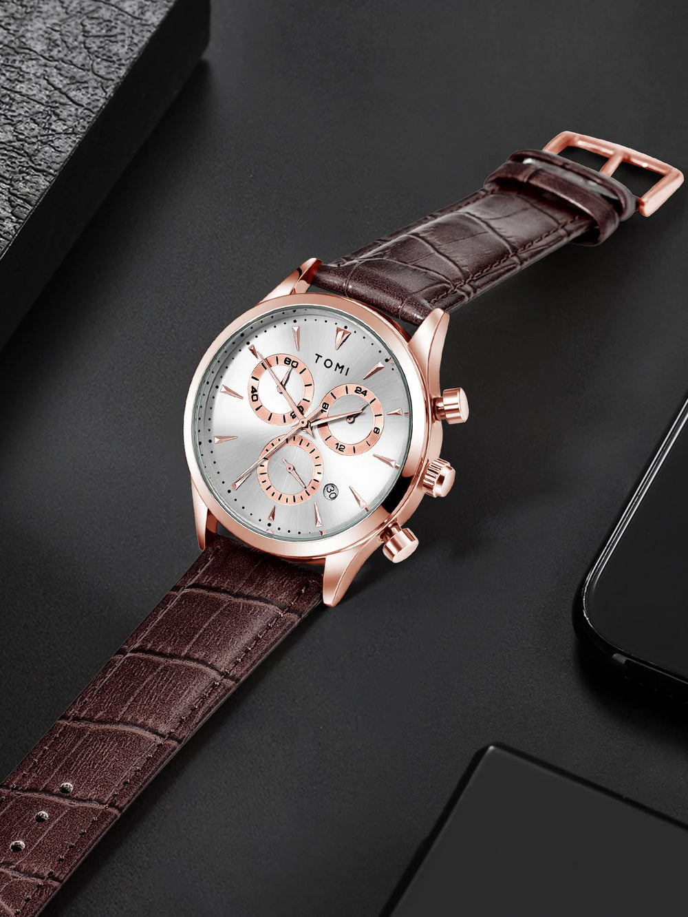 TOMI T-602 Chronograph Premium Luxury Business Men's Watch