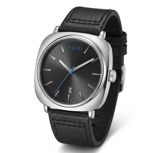 TOMI T-084 Men's Watch Quartz Date Leather Strap