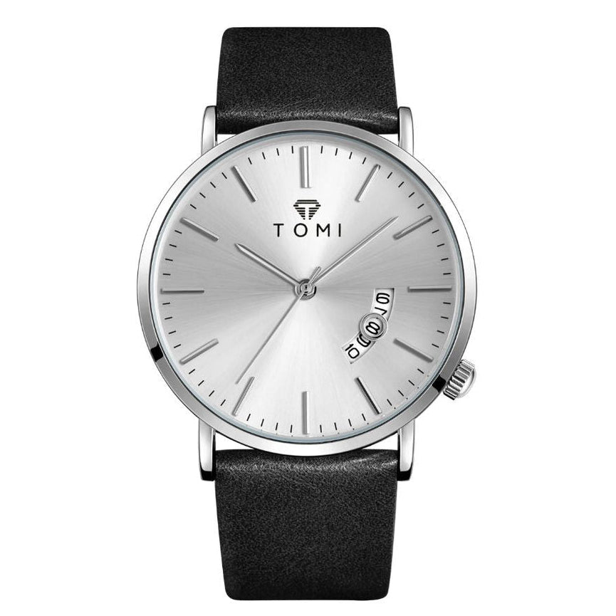 New TOMI T-018 Classic Slim Quartz Watch | Luxury Wristwatch with Date Function